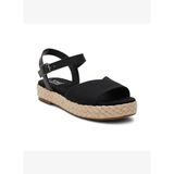 Kadın Sandalet 10020814 Toms ABBY Flatform Espadrille Sandal Black
