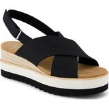 Kadın Sandalet 10021151 10021152 Toms Diana Crossover Heavy Canvas - 010-Siyah