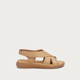 Kadın Sandalet 49M1 Frau Cachemıre Comforttech Leather Sandals Wıth Back Strap - Karamel