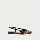 Kadın Sandalet 63R1 Frau Two-Tone Raffıa Slıngbacks - Siyah