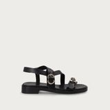 Kadın Sandalet 87M6 Frau LEATHER Multi-Strap Sandals