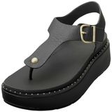 Kadın Sandalet A3F-090 FitFlop GEN-FF Max Bucle Tumbled-Leather Toe-Post Sandals