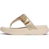 Kadın Sandalet IW4-090 /675 Fitflop F-Mode Go Beadie-Button Adjustable Toe-Post - Platin