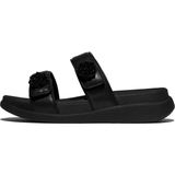 Kadın Sandalet IW5-090 / 675 Fitflop F-Mode Go Beadie-Button Adjustable Two-Bar Slides - Siyah