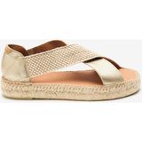 Kadın Sandalet Mar Toni Pons Flat Espadrılle In Suede And Raffıa Platin - Platin-D69