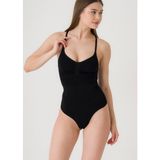 Kadın Seamless Çıtçıtlı Toparlayıcı Bodysuit Korse – Bel Inceltici, Göbek Toparlayıcı, Vücut Şekillendirici ve Dikişsiz Şık Iç Giyim - Siyah