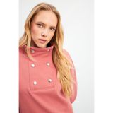 Kadın Sera Dik Yaka Sweatshirt - Gülkurusu GÜLKURUSU