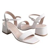 Kadın Şık Topuklu Sandalet 5 cm – Ultra Rahat Günlük & Abiye Ayakkabı, Modern Yazlık Bilekten Bantlı Açık Burun Sandalet (Beyaz, EU Ayakkabı Beden Sistemi, Yetişkin, Kadın, Sayısal, Orta, 37)
