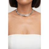 Kadın Silver Dövme Desenli Tasma Choker Kolye