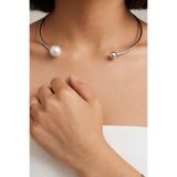 Kadın Silver İnci Detaylı Tasma Choker Kolye