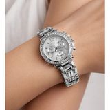 Kadın Silver Renk Taşlı Metal Kordon Kol Saati - Gri