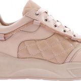 Kadın Silver Taş İp Detaylı Bağcıklı Sneakers Ayakkabı Ten Kapitone 1232831