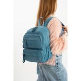 Kadın Sırt Çantası Ultra Hafif Poliamid Kumaş Su Geçirmez Çok Cepli Günlük Sırt Çantası 35*25 cm - 35 x 25 cm - Mavi