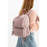 Kadın Sırt Çantası Ultra Hafif Poliamid Kumaş Su Geçirmez Çok Cepli Günlük Sırt Çantası 35*25 cm - 35 x 25 cm - Pembe