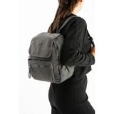 Kadın Sırt Çantası Ultra Hafif Poliamid Kumaş Su Geçirmez Kapaklı Günlük Sırt Çantası 29*27 cm - 29 x 27 cm - Gri