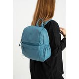 Kadın Sırt Çantası Ultra Hafif Poliamid Kumaş Su Geçirmez Kapaklı Günlük Sırt Çantası 29*27 cm - 29 x 27 cm - Mavi