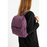 Kadın Sırt Çantası Ultra Hafif Poliamid Kumaş Su Geçirmez Kapaklı Günlük Sırt Çantası 29*27 cm - 29 x 27 cm - Mor