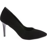 Kadın Sivri Burun Stiletto 11P Topuklu Ayakkabı Siyah Velvet 221212674