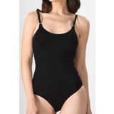 Kadın Siyah 1 Beden Küçülten Ayarlanabilen Askılı Çıtçıtlı Korse Body