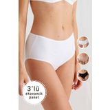 Kadın Siyah 2033 Maxi Cut 3lü Paket Külot