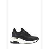 Kadın Siyah Bağcıklı Dolgu Topuklu Sneaker AF230001SK