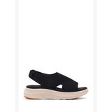 Kadın Siyah Bantlı Kalın Tabanlı Kumaş Comfort Sandalet 26SFE46406F