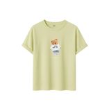 Kadın Siyah Baskılı Tişört – DARE YOU Teddy Bear – Dijital Baskı – Rahat Kesim (Sarı, L)
