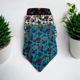 Kadın Siyah, Beyaz ve Mavi Renk Içi Çiçek Desenli %100 Koton 3'lü Bandana, Saç Aksesuarı - Standart - Siyah - Beyaz