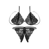 Kadın Siyah Bralet Fantezi İç Çamaşırı Takımı