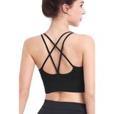Kadın Siyah Çarpraz İpli Spor Büstiyer – Modern ve Şık Tasarım