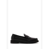 Kadın Siyah Deri Maskülen Loafer AF140003DA
