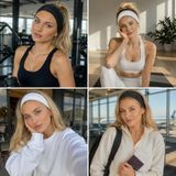Kadın Siyah Esnek Pamuklu Bandana,Kadın Çocuk Mandal Toka, Lastik Toka Seti, Toka Organizer, Toka, Kız Çocuk Toka, 1 Adet Beyaz, 1 Adet Siyah