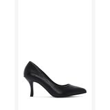 Kadın Siyah İnce Topuklu Deri Stiletto 26PFD405118