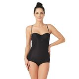 Kadın Siyah Lazer Kesim Göğsü Açık Toparlayıcı Slip Korse, M, B2723MI-19804IGP27191654
