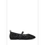 Kadın Siyah Leopar Desenli Kumaş Babet 26PFE49466F
