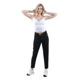 Kadın Siyah Mom Reaktif Kot Pantolon BGL-ST02252 SİYAH 36