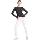 Kadın Siyah Nefes Alan Compression Kadın Body Tişört - Bilek Detaylı Tasarım - L / Regular