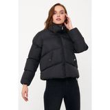 Kadın Siyah Oversize Şişme Mont 5006 - L