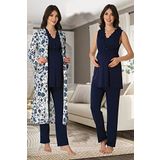 Kadın Siyah Sabahlıklı Hamile Lohusa Pijama Takımı (Siyah/M)-Effortt8034-19804IGP27168255
