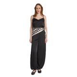 Kadın Siyah Saten Şalvar Pantalon 31013