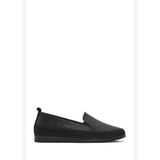 Kadın Siyah Simli Deri Konfor Loafer 26PFD1500SM