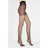 Kadın Siyah Stil Desenli Külotlu Çorap - XL - 2XL