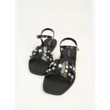 Kadın Siyah Taşlı Jelly Sandalet PCO-1024