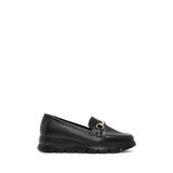 Kadın Siyah Toka Detaylı Deri Comfort Loafer 25AFD150518