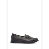 Kadın Siyah Toka Detaylı Deri Comfort Loafer AF170002DV