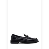 Kadın Siyah Tokalı Deri Maskülen Loafer AF140002DA
