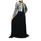Kadın Siyah Uzun Kol Dantel Abiye Elbise PRT077464 SİYAH 42