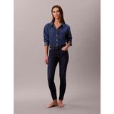 Kadın Skinny Fit Yüksek Bel Dar Paça Pamuklu Esnek Denim Lacivert Pantolon LV047B772G-R7C