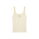 Kadın Slim Fit CK Logo İşlemeli Sarı T-Shirt LV047F832G-XBS
