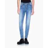 Kadın Slim Fit Düğme Kapamalı Dar Paça Günlük Lacivert Jeans XW000129 AF21353-MB001